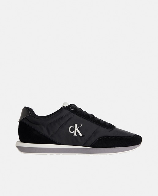 Calvin Klein - Zapatilla runner de nylon y serraje.