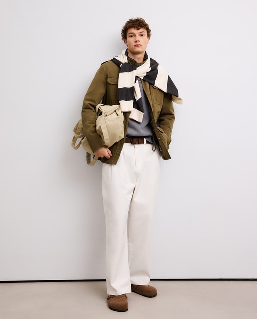 Green Coast - Parka militar de hombre.