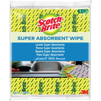 SCOTCH BRITE bayeta amarilla súper absorbente 20x18 cm Paket 5 Einheiten