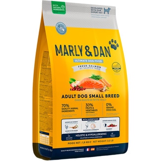 MARLY&DAN pienso para perros adultos minis y pequeños salmón envase 1,5 kg