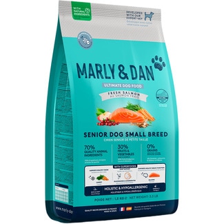 MARLY&DAN pienso para perros sénior pequeños salmón envase 1,5 kg