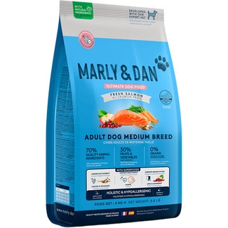 MARLY&DAN pienso para perros adultos medianos salmón envase 4 kg