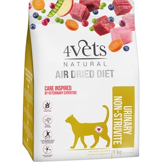 4VETS Natural Urinary Non-Struvite adult cat food beef and turkey container 1 kg