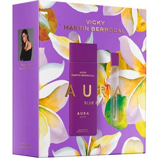 estuche Aura BLue Pear con eau de toilette femenina frasco 100 ml + vaporizador 20 ml