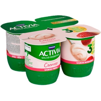 Activia Iogurte Cremoso de Morango Pack 4 unidades embalagem 115 g