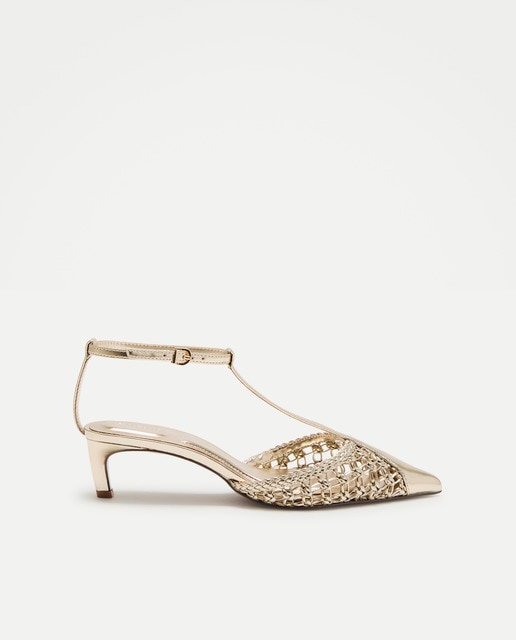 Tintoretto - Zapatos de tacón de mujer con detalle trenzado.