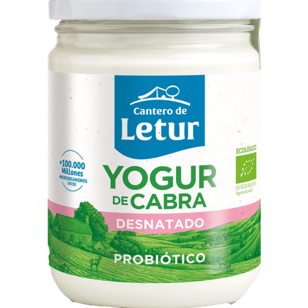 Iogurte Natural de Cabra Desnatado 0% Meio Gordo Biológico frasco 420 g