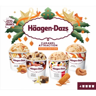 Haagen-Dazs Gelados Mini Copos Caramel Collection Pack 4 unidades embalagem 380 ml