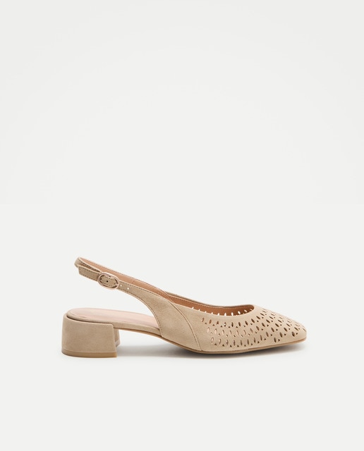 Latouche - Zapato tacón, destalonado troquelado.