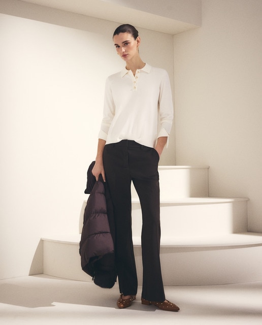 Woman El Corte Inglés - Jersey de mujer cuello polo botones grandes.