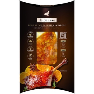 ILE DE REVE muslo de pato en confit a la naranja estuche 250 g