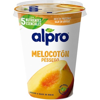 ALPRO Big Pot especialidad vegetal de soja con melocotón envase 400 g sin gluten sin lactosa
