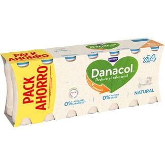 DANONE DANACOL natural 0% azúcares añadidos pack 14 unidades 100 g pack ahorro