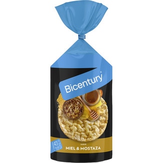 BICENTURY tortitas de maíz con sabor miel y mostaza  por Jordi Cruz bolsa 123,5 g