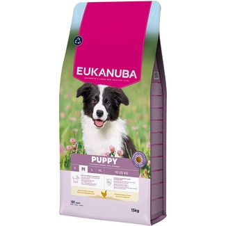 EUKANUBA food for medium breed puppies fresh chicken container 15 kg