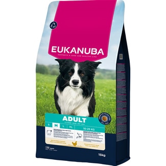 EUKANUBA pienso para perros adultos medianos pollo fresco envase 15 kg