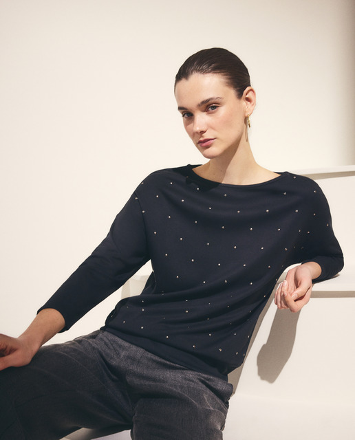 Woman El Corte Inglés - Sudadera de viscosa lisa de mujer.