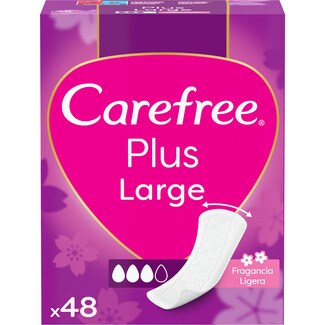 CAREFREE protege slips Plus maxi fragancia fresca caja 48 unidades