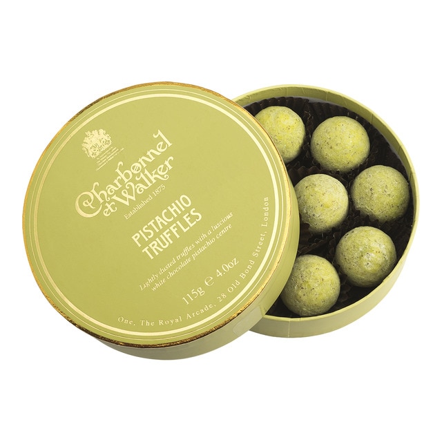 Trufas de chocolate blanco y pistacho Charbonnel et Walker