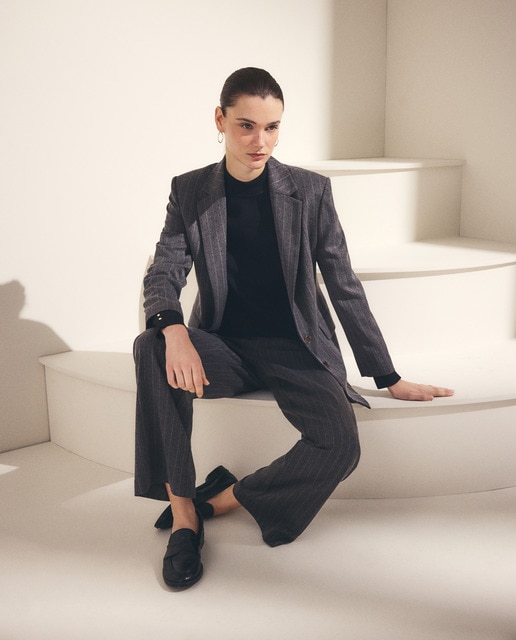 Woman El Corte Inglés - Blazer de mujer de fantasía con mini lentejuelas.