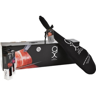 ALTA EXPRESION estuche Premium Collection con jamón de bellota 100% ibérico pieza 7,5 kg + 2 cañas de presa de bellota ibéricas con y sin pimentón