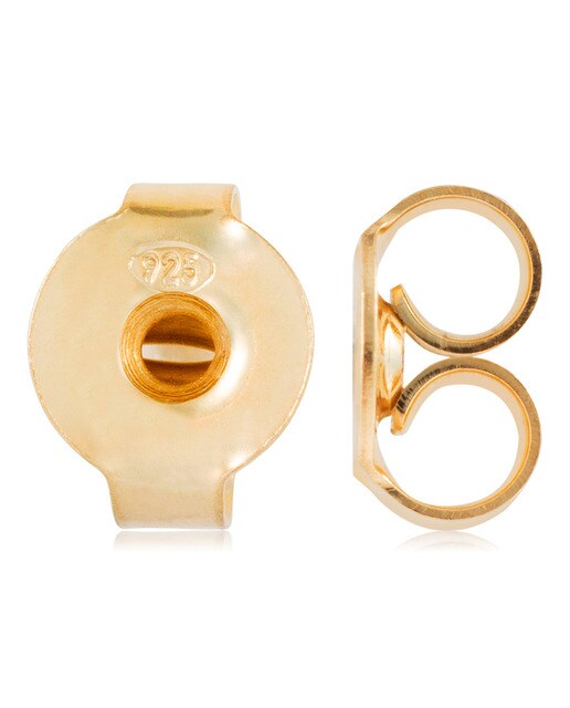 Accesorios en plata de Ley 925 bañada en oro de 18 kt.Plata de Ley 925 bañada en oro de 18 Kt.Peso: 0,2 gr. Tipo de cierre: Presión