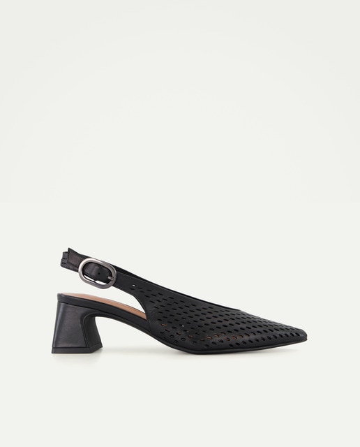 Latouche - Zapato mujer tacón, destalonado troquelado.