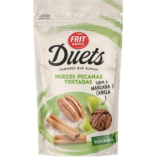 FRIT RAVICH nueces pecanas tostadas sabor a manzana y canela bolsa 80 g