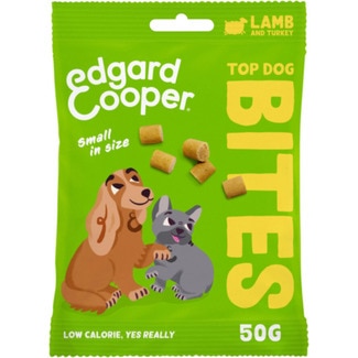EDGARD&COOPER snack para perros Bites cordero y pavo bolsa 50 g