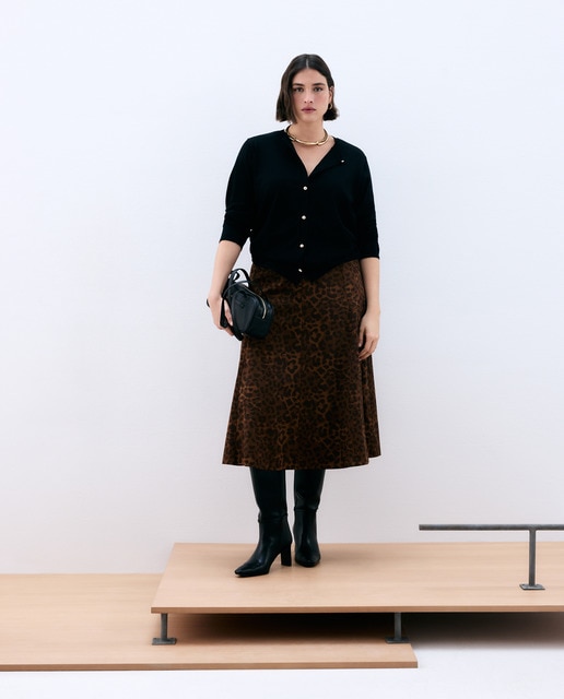 Couchel - Cárdigan de viscosa liso de mujer.