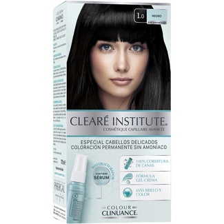 CLEARE INSTITUTE coloración permanente Colour Clinuance cabellos delicados color Negro 1.0 Box 1 Einheit