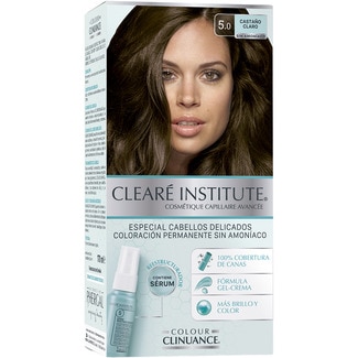 CLEARE INSTITUTE coloración permanente Colour Clinuance cabellos delicados color Castaño Claro 5.0 Box 1 Einheit