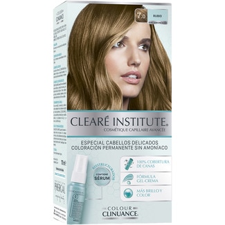 CLEARE INSTITUTE coloración permanente Colour Clinuance cabellos delicados color Rubio 7.0 caja 1 unidad
