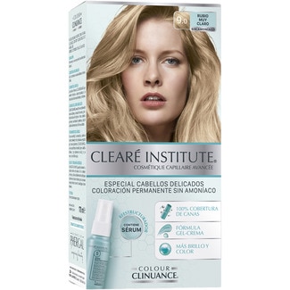 CLEARE INSTITUTE coloración permanente Colour Clinuance cabellos delicados color Rubio muy Claro 9.0 Box 1 Einheit