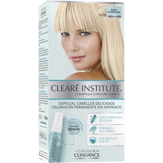 CLEARE INSTITUTE coloración permanente Colour Clinuance cabellos delicados color Rubio Champagne 10.1 caja 1 unidad