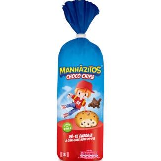 Manhãzitos Bolos com Pepitas de Chocolate 8 Unidades embalagem 280 g