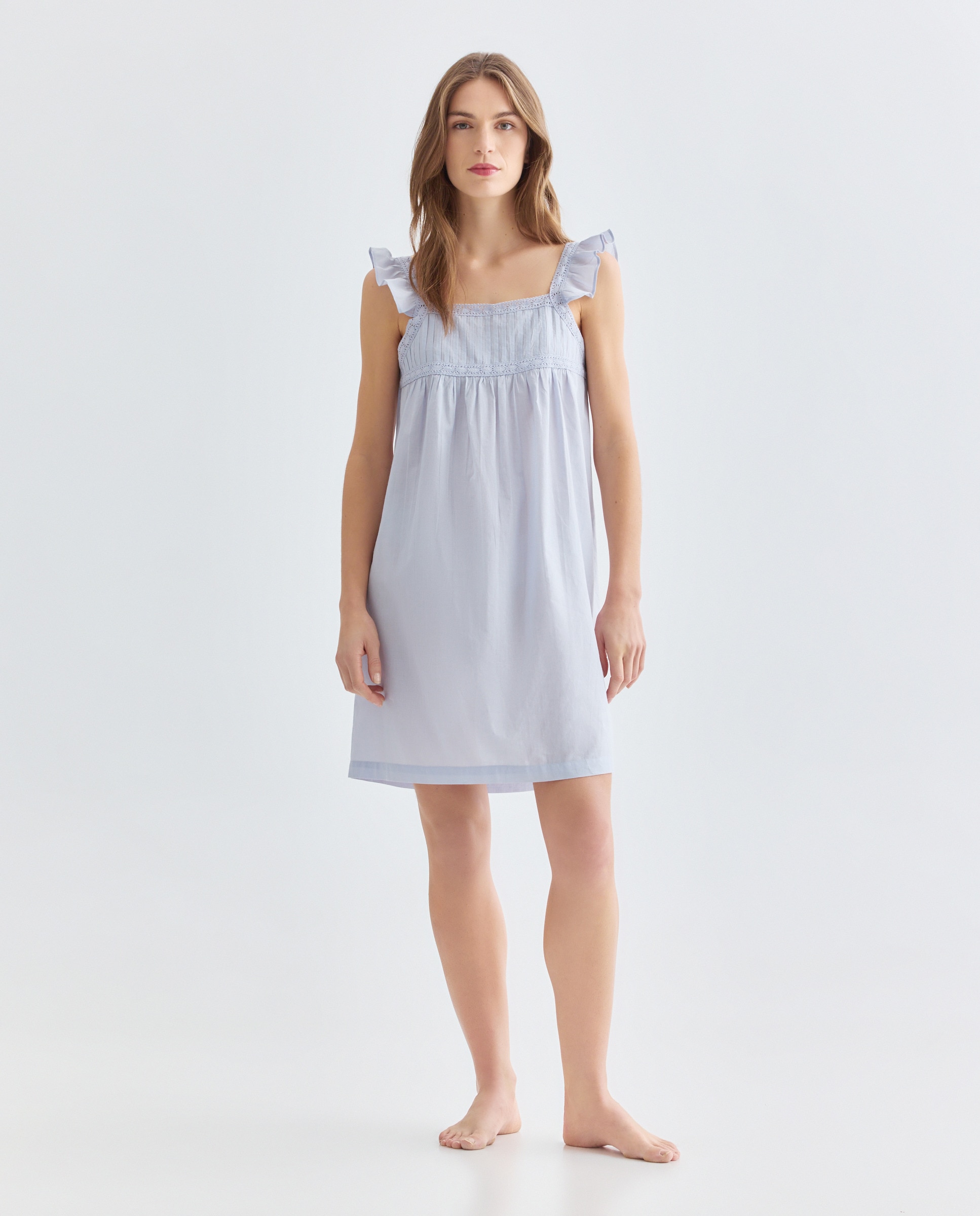 Imagen 0 de Camisón mujer algodón tirantes lace