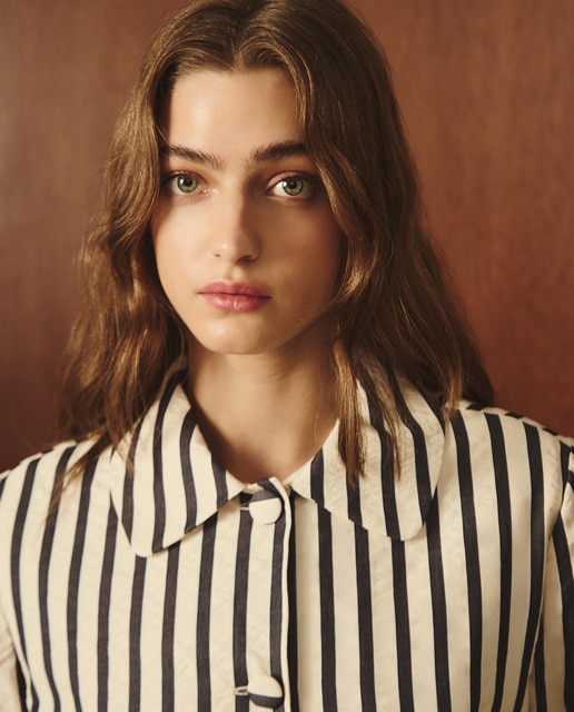 Lloyd's - Chaqueta corta fantasía raya ancha de mujer.