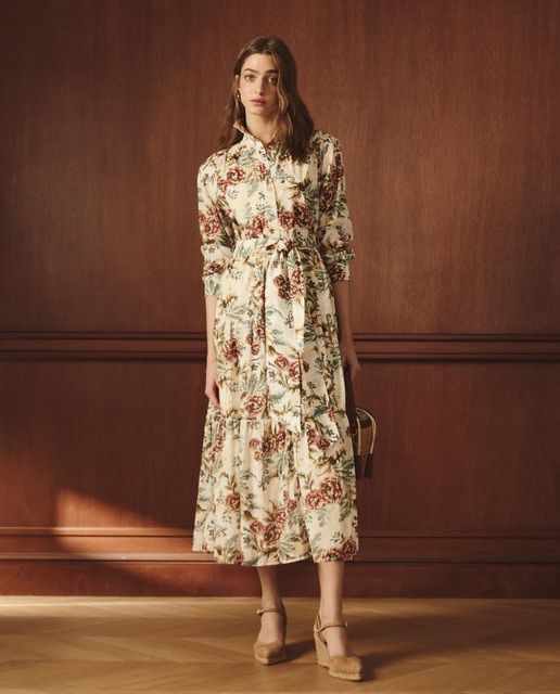 Lloyd's - Vestido camisero de mujer con estampado floral.