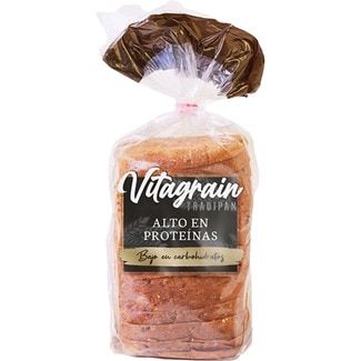 TRADIPAN Vitagrain pan de molde alto en proteínas y bajo en carbohidratos bolsa 400 g