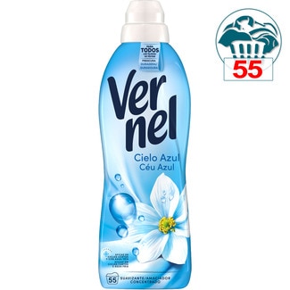 VERNEL suavizante concentrado frescor Cielo Azul botella 55 dosis