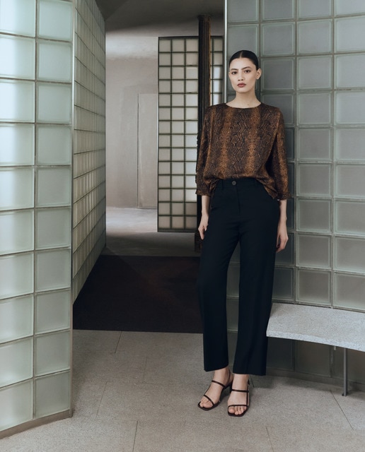 Woman Limited El Corte Inglés - Pantalón de mujer semi lana algodón.