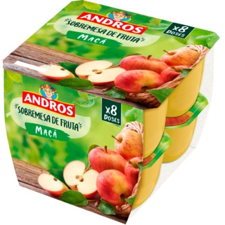 Andros Compota de Fruta Fresca de Maçã Pack 8 embalagem 100 g