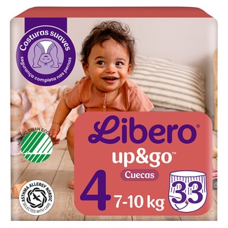 Libero Fralda Cuecas UP & GO T4 embalagem 33 unidades