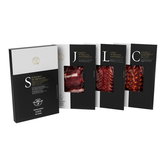 Surtido 3 medias cañas de lomo Ibérico, chorizo Ibérico y salchichón Ibérico Club del Gourmet