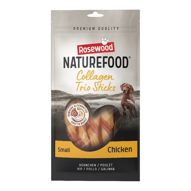 Rosewood – Snacks para perros adultos naturefood colagen trio Rosewood pollo 100 g.