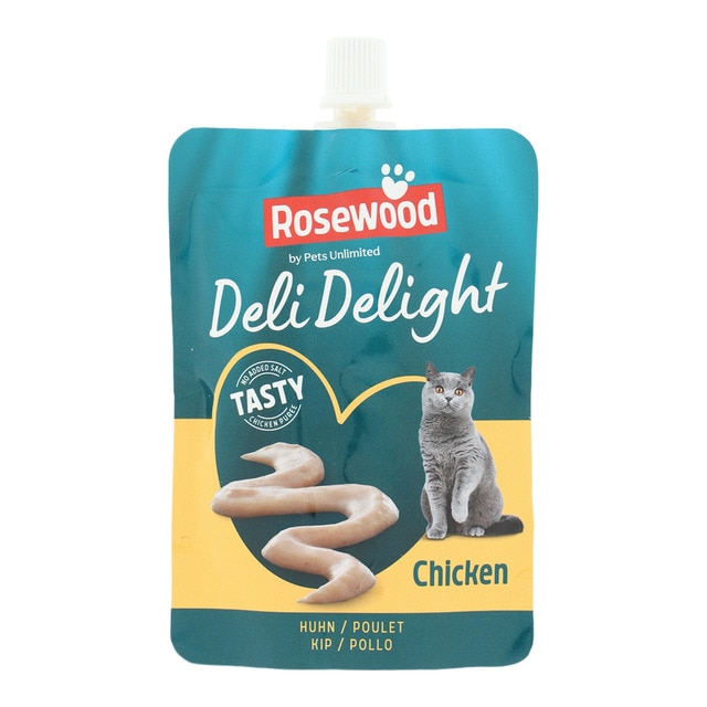 Rosewood – Sancks para gatos adultos Delidelight liquid Rosewood pollo 80 g.
