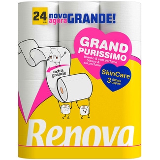 Renova Papel Higiénico 3 Folhas Grand Purissímo embalagem 24 unidades