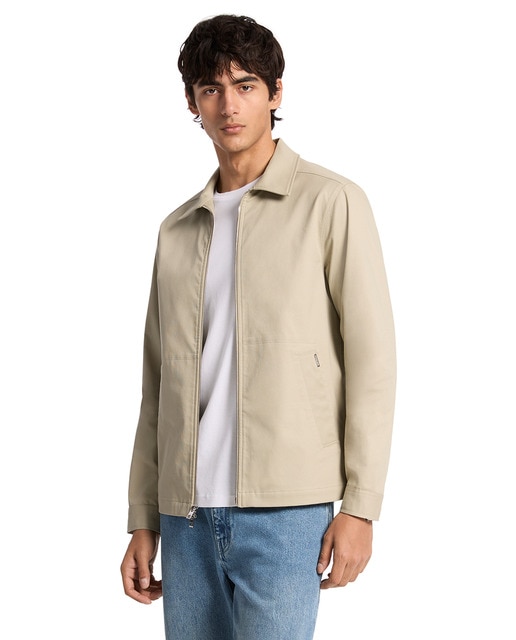Michael Kors - Sobrecamisa de hombre en algodón cierre cremallera manga larga.