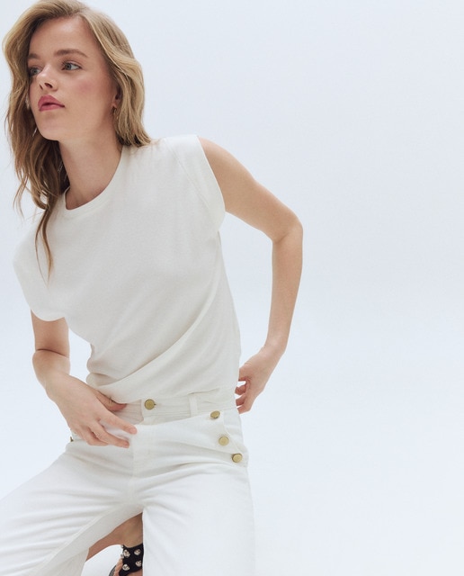 Easy Wear - Camiseta lisa de manga corta de mujer.